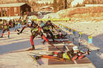 01.12.2021, xetx, Biathlon IBU Cup Sjusjoen, Super Sprint Men, v.l. Sverre Dahlen Aspenes (NORWAY), Aleksander Fjeld Andersen (NORWAY), Matthew Strum (CANADA)  / 