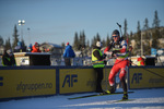 01.12.2021, xetx, Biathlon IBU Cup Sjusjoen, Super Sprint Men, v.l. Dominic Unterweger (AUSTRIA)  / 