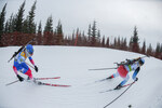 03.12.2021, xetx, Biathlon IBU Cup Sjusjoen, Sprint Women, v.l. Ukaleq Astri Slettemark (GREENLAND), Anastasiia Goreeva (RUSSIA)  / 