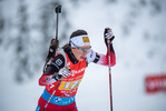 11.12.2021, xkvx, Biathlon IBU World Cup Hochfilzen, Relay Women, v.l. Julia Schwaiger (Austria) in aktion / in action competes