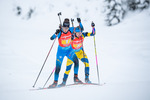 11.12.2021, xkvx, Biathlon IBU World Cup Hochfilzen, Relay Women, v.l. Chloe Chevalier (France), Elvira Oeberg (Sweden) in aktion / in action competes