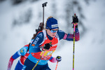 11.12.2021, xkvx, Biathlon IBU World Cup Hochfilzen, Relay Women, v.l. Amy Baserga (Switzerland) in aktion / in action competes