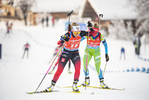 16.12.2021, xkvx, Biathlon IBU World Cup Le Grand Bornand, Sprint Women, v.l. Ingrid Landmark Tandrevold (Norway) in aktion / in action competes