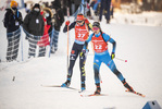 16.12.2021, xkvx, Biathlon IBU World Cup Le Grand Bornand, Sprint Women, v.l. Vanessa Voigt (Germany), Anais Chevalier-Bouchet (France) in aktion / in action competes