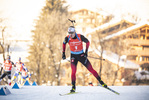 18.12.2021, xkvx, Biathlon IBU World Cup Le Grand Bornand, Pursuit Men, v.l. Johannes Thingnes Boe (Norway) in aktion / in action competes