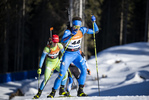 15.01.2022, xsoex, Biathlon IBU Junior Cup Pokljuka, Sprint Men, v.l. Nicolo Giraudo (Italy) in aktion / in action competes