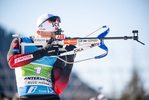 23.01.2022, xkvx, Biathlon IBU World Cup Anterselva, Relay Men, v.l. Tarjei Boe (Norway) in aktion am Schiessstand / at the shooting range