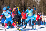 23.01.2022, xkvx, Biathlon IBU World Cup Anterselva, Relay Men, v.l. Antonin Guigonnat (France) in aktion / in action competes
