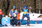 23.01.2022, xkvx, Biathlon IBU World Cup Anterselva, Relay Men, v.l. David Zobel (Germany) in aktion / in action competes